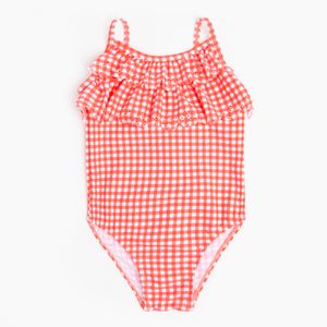 Traje de baño de niña filtro UV cuadros (3 a 36 meses)