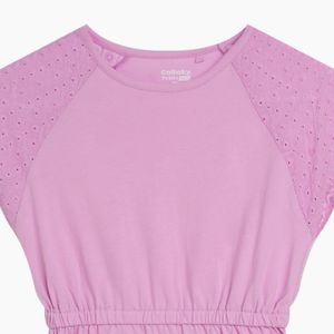 Vestido de niña broderie lila (2 a 12 años)