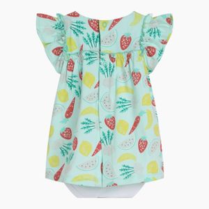 Vestido de bebe niña frutas calipso (RN a 6 meses)