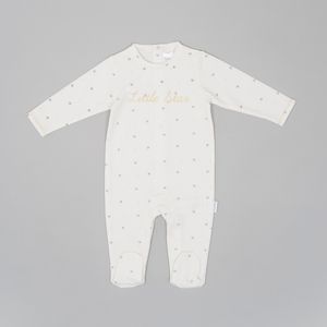 Osito de bebe niña estrellas blanco (RN a 6 meses)