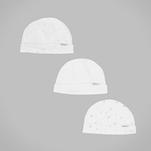 Gorro baby de niño 3 pack gris (recién nacido a 3 meses)