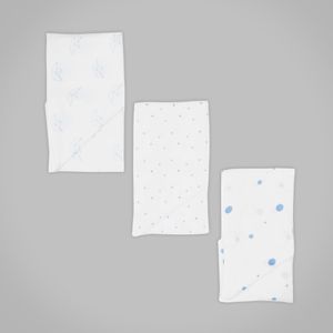 Pañal de bebe niño 3 pack barco de papel celeste (talla única)