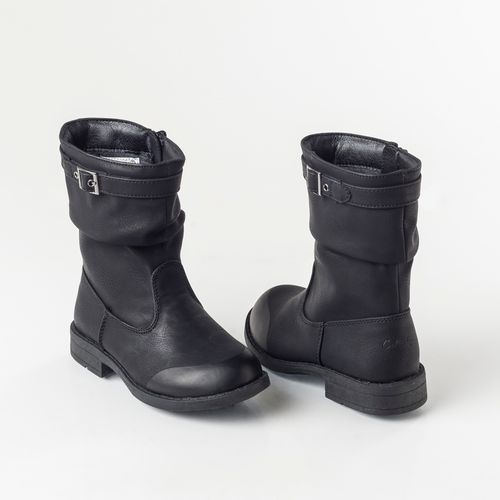 Bota de niña hebilla negra (20 a 27)