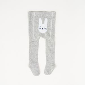 Ballerina panty de niña diseño conejo gris (3 a 24 meses)