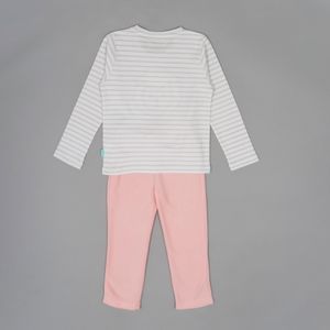Pijama de niña oveja rosado (12 a 36 meses)