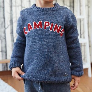 Sweater de niño alpino azul (3 a 36 meses)