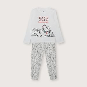 Pijama de niña Dalmatas blanco (2 a 12 años)