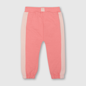 Pantalón de niña franja bicolor rosado (3 meses a 3 años)