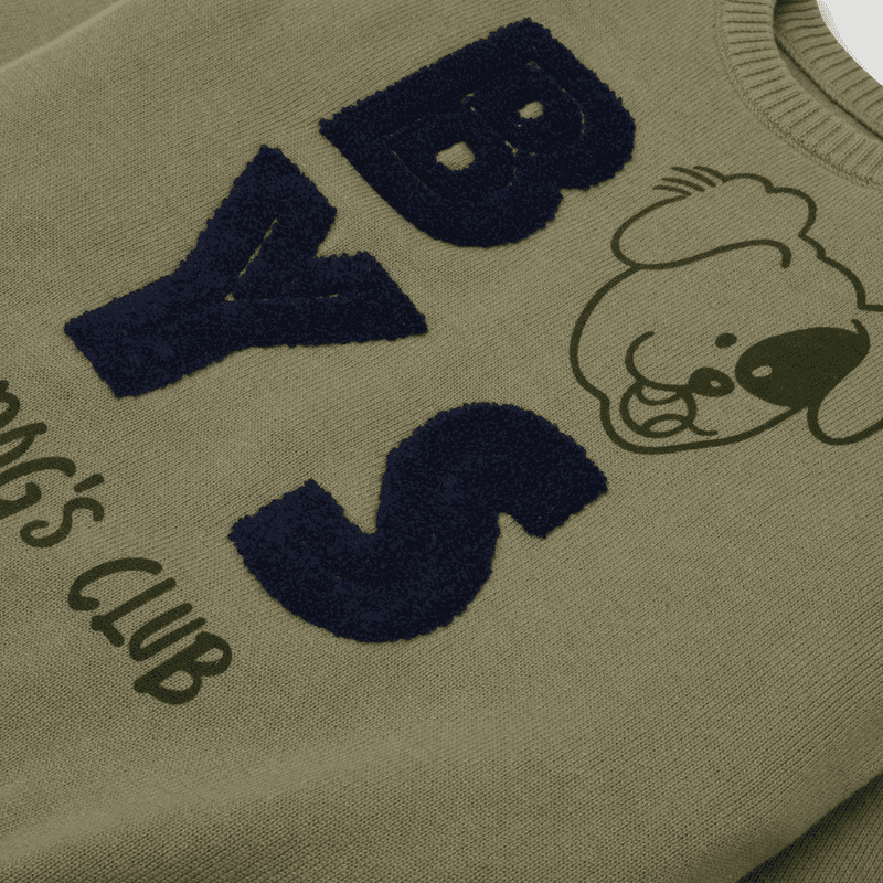 Sweater de niño perros verde (3 meses a 3 años)