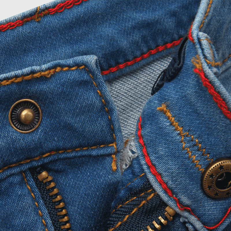 Bermuda de niño jeans elasticado azul (3 meses a 3 años)
