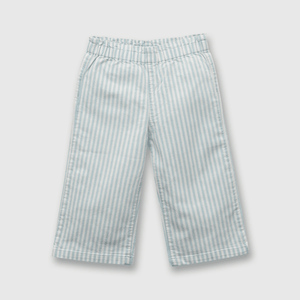 Jeans de niña ancho listado azul (3 meses a 3 años)