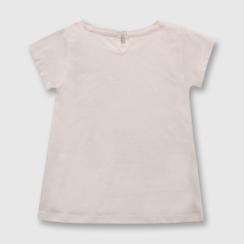 Polera de niña arcoiris rosado (3 meses a 3 años)