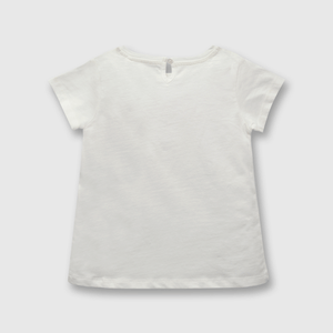 Polera de niña ratona blanco (3 meses a 3 años)