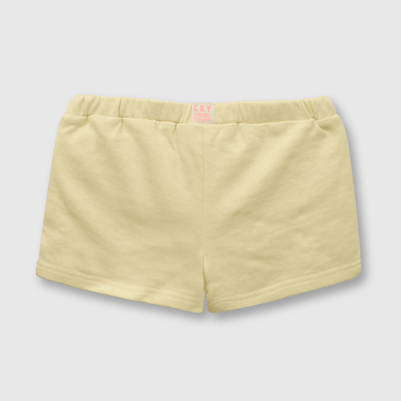 Short de niña color vuelitos amarillo (3 meses a 3 años)