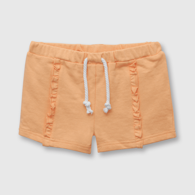 Short de niña color vuelitos naranjo (3 meses a 3 años)