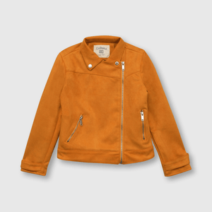 Chaqueta de niña biker amarillo (2 años a 12 años)