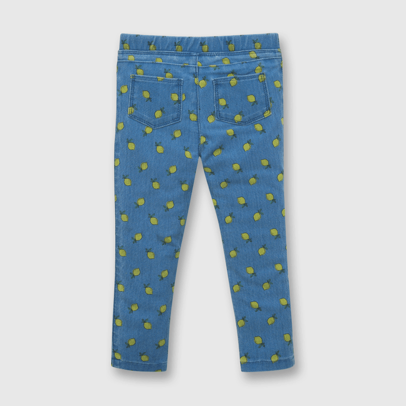 Jegging de niña limones azul (3 meses a 3 años)