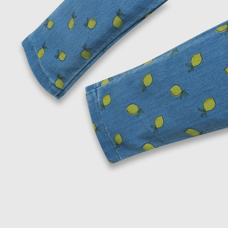 Jegging de niña limones azul (3 meses a 3 años)