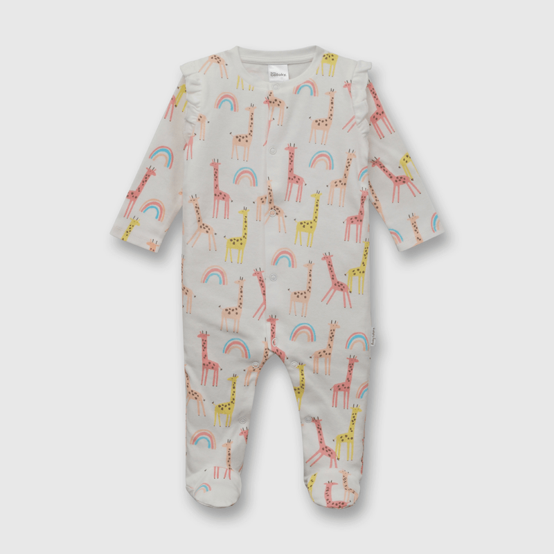 Osito de bebe niña jirafas blanco (0 a 6 meses)