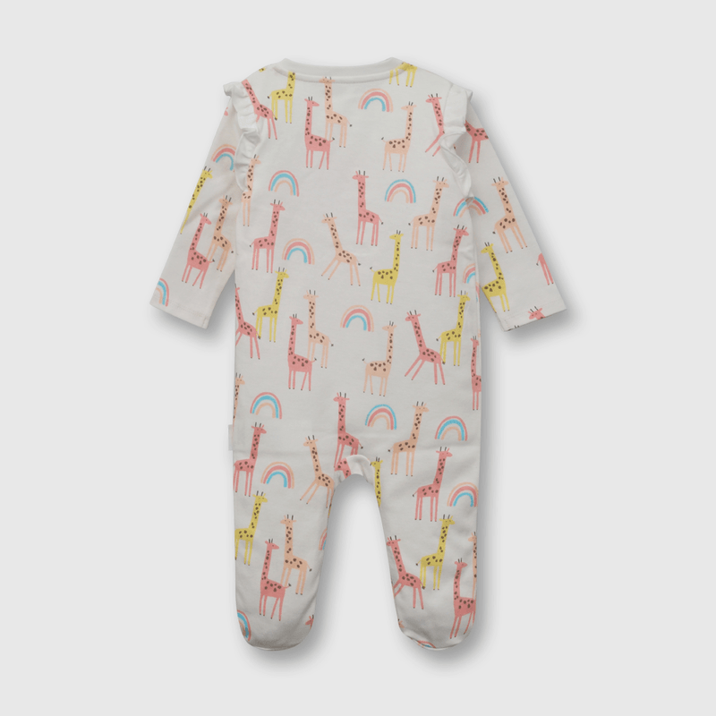 Osito de bebe niña jirafas blanco (0 a 6 meses)