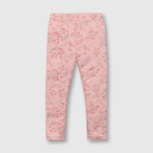 Pata de niña con flores rosado (3 meses a 3 años)