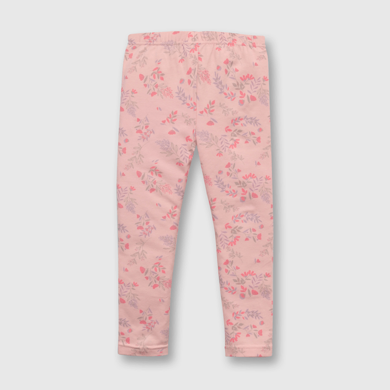 Pata de niña con flores rosado (3 meses a 3 años)