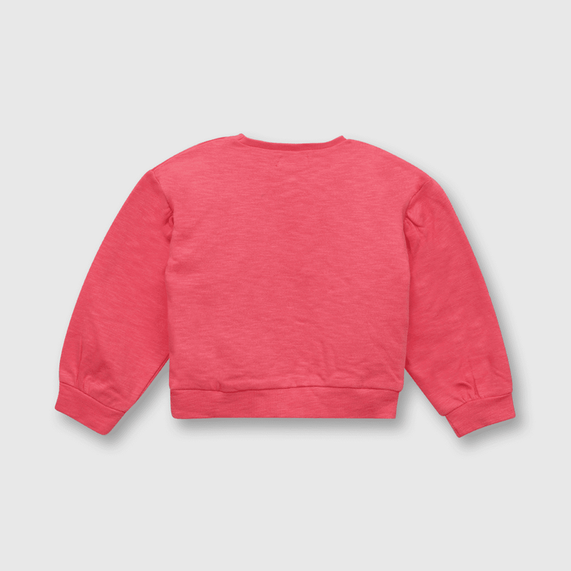 Polerón de niña con flores bordadas rosado (3 meses a 3 años)