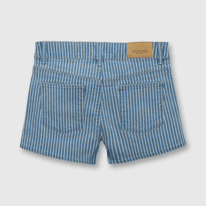 Short de niña listado azul (2 años a 12 años)