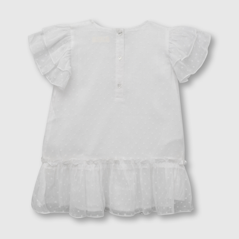 Vestido de niña ceremonia blanco (3 meses a 3 años)