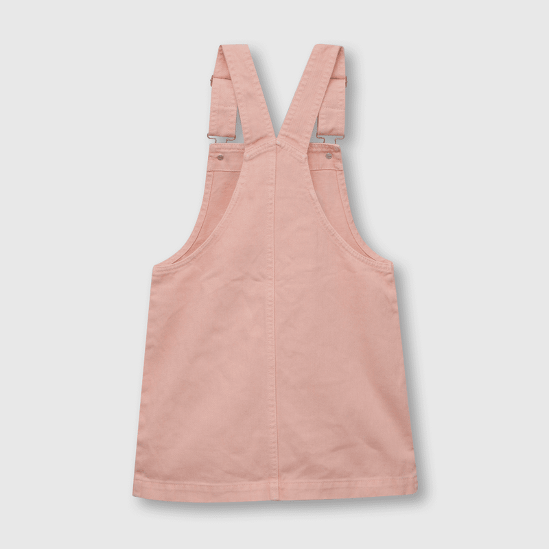 Vestido de niña jardinera rosado (2 años a 12 años)