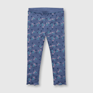 Pata de niña con mini flores azul (3 meses a 3 años)