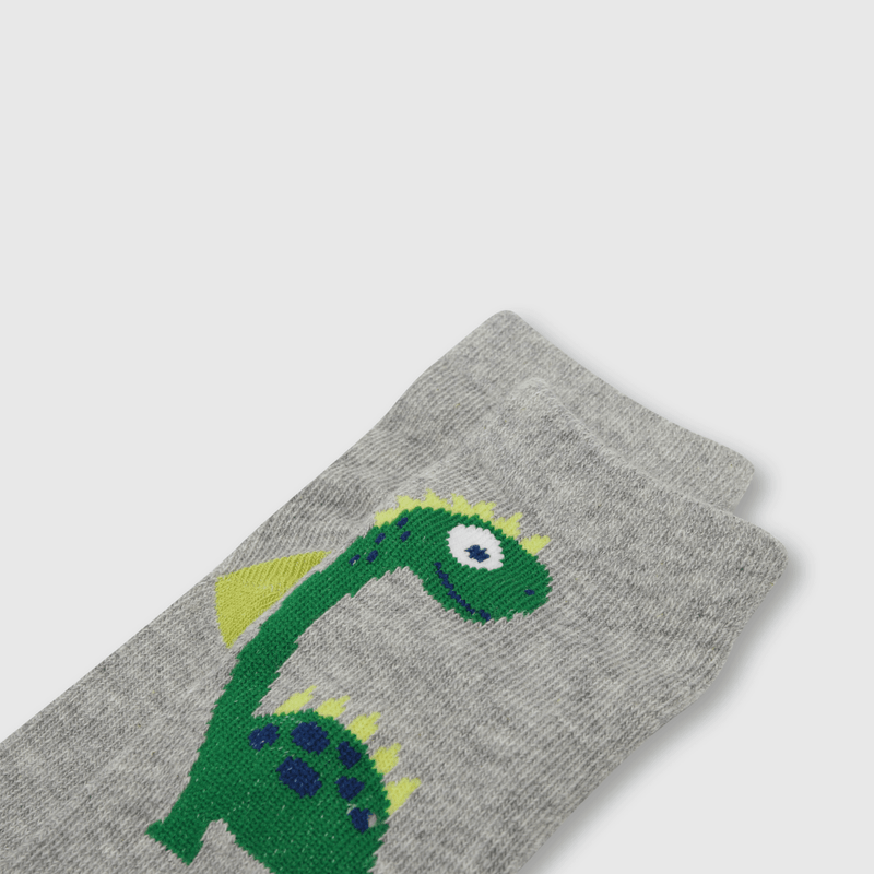 Calcetin de niño 3 pack dinosaurio gris (talla calzado: 14 a 25)