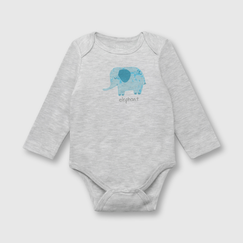 Pack bodies de bebé niño safari pack 5 gris (0 a 2 años)