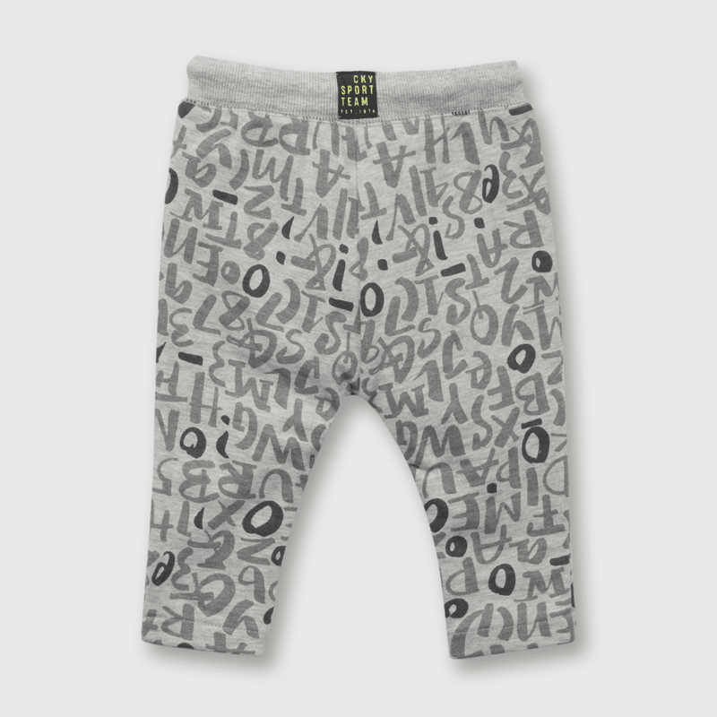 Pantalón de niño estampado gris (3 meses a 3 años)