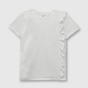 Polera de mujer con vuelo blanco (S a L)