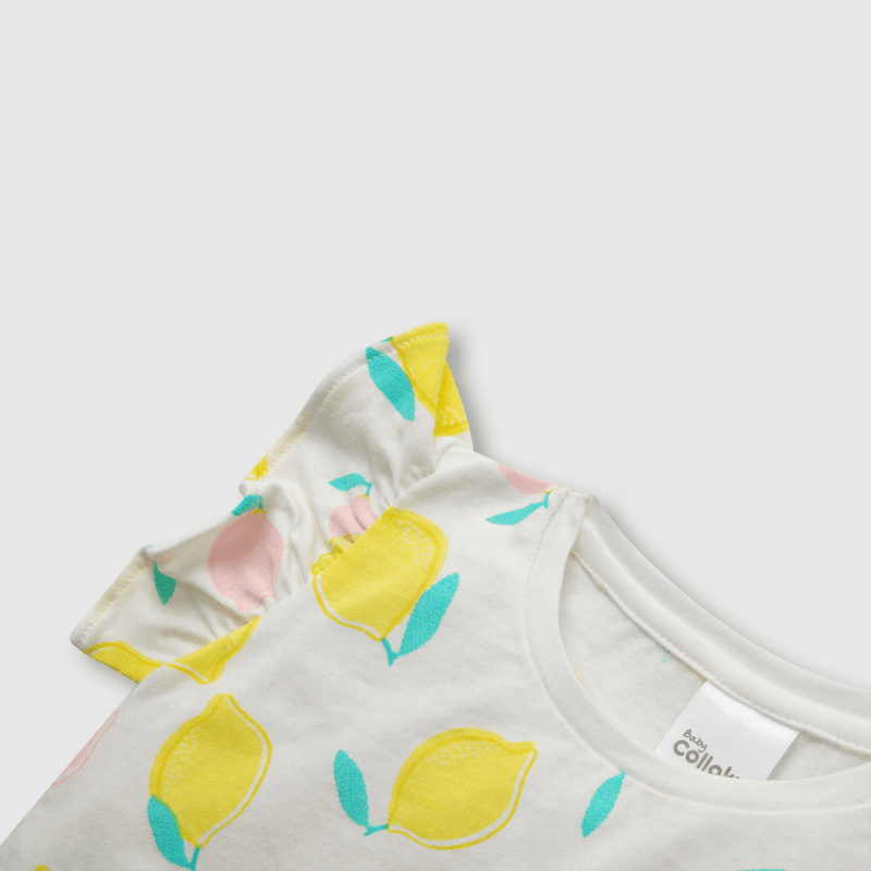 Conjunto de bebe niña frutas blanco (0 a 6 meses)