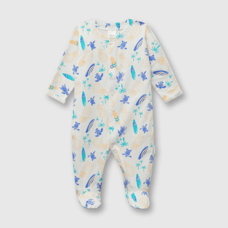 Osito de bebé niño surf blanco (0 a 6 meses)