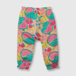 Pantalón de niña tropical rosado (3 meses a 3 años)