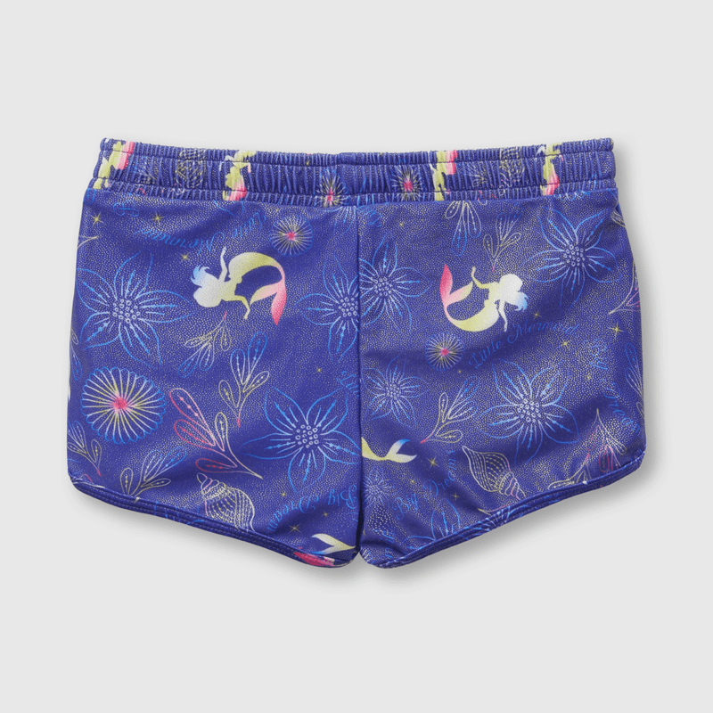 Short de niña Sirenita con filtro UV lila (2 años a 12 años)