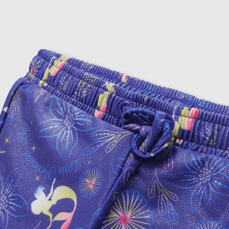 Short de niña Sirenita con filtro UV lila (2 años a 12 años)