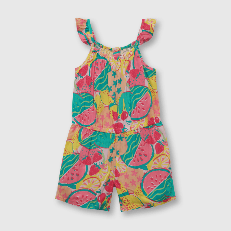 Entero de niña tropical rosado (3 meses a 3 años)