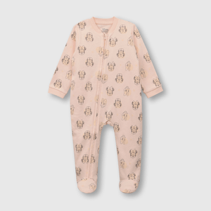 Pijama de bebé niña de algodón enterito Minnie rosado (0 a 24 meses)