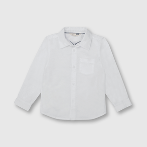 Camisa de bebé niño clasica blanco (3 a 36 meses)