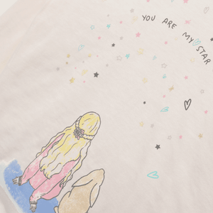 Polera de bebé niña cielo estrellado rosado (3 a 36 meses)