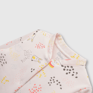 Pijama de bebé niña de franela enterito rosado (0 a 24 meses)