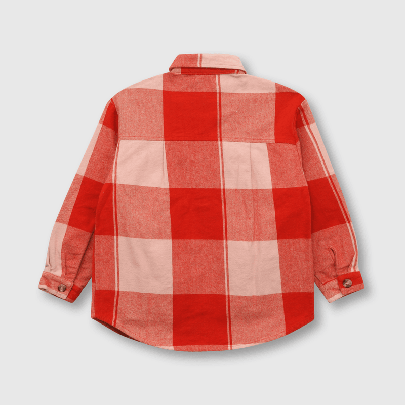 Blusa de niña moleton naranjo (2 a 12 años)