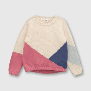 Sweater de bebé niña bloques rosado (3 a 36 meses)