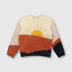 Sweater de niña paisaje naranjo (2 a 12 años)