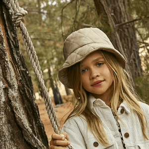Sombrero de niña Pescador acolchado beige (2 a 12 años)