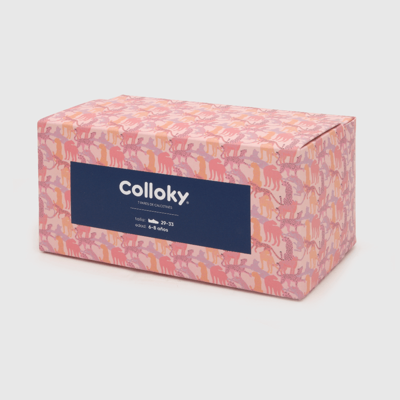 Calcetin de niña 7 pack en caja rosado (6 a 8 años)